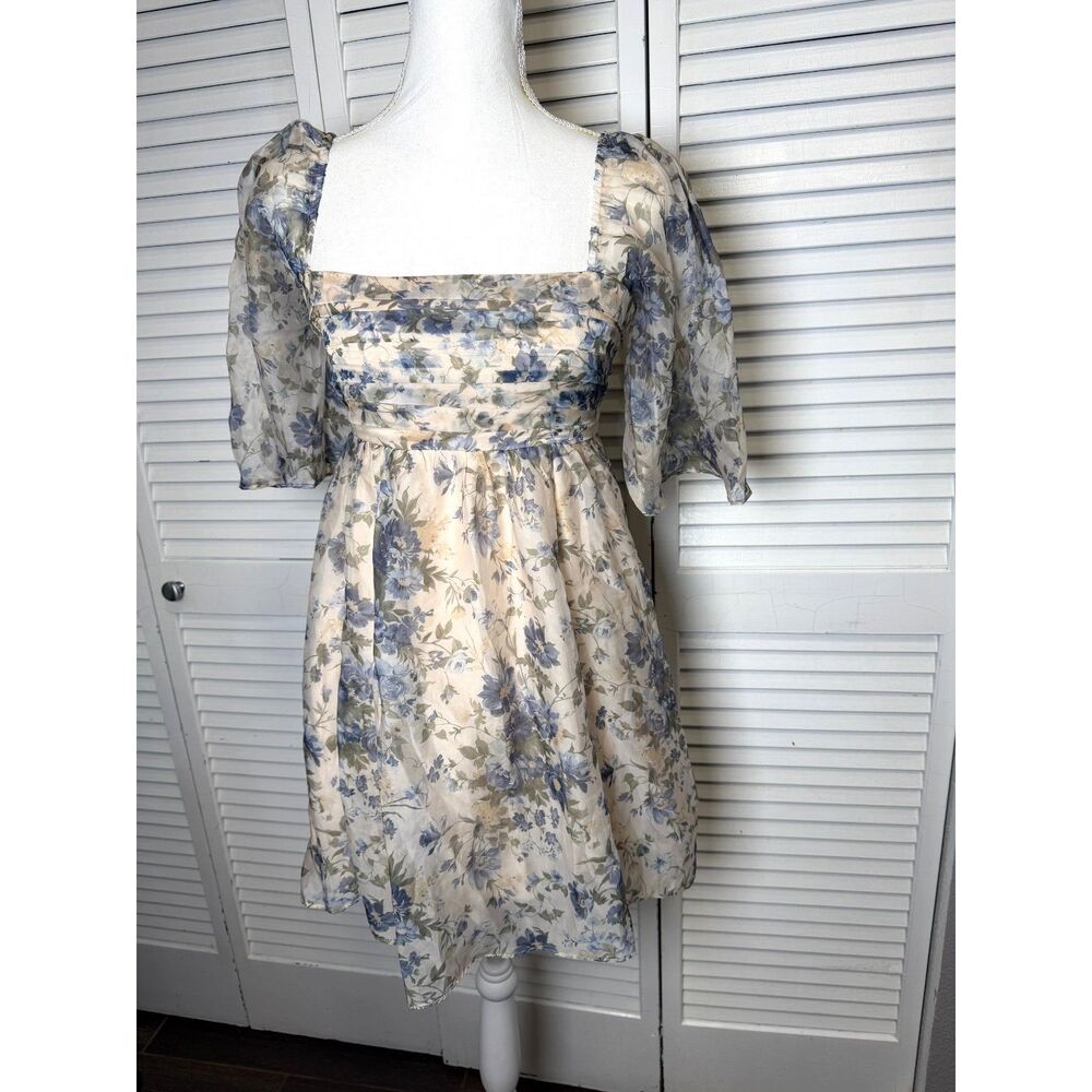 Abercrombie & Fitch Emerson Angel Sleeve Mini Dress Floral NWT Size Small - Picture 6 of 7